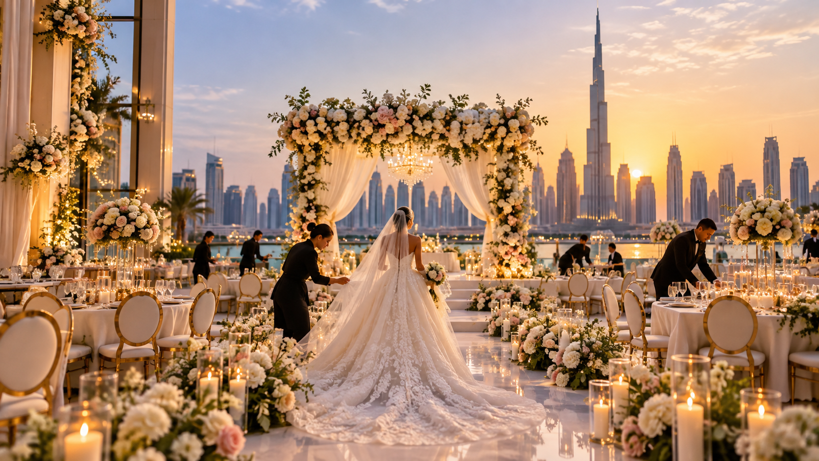 Wedding event management in Dubai with luxury venue décor