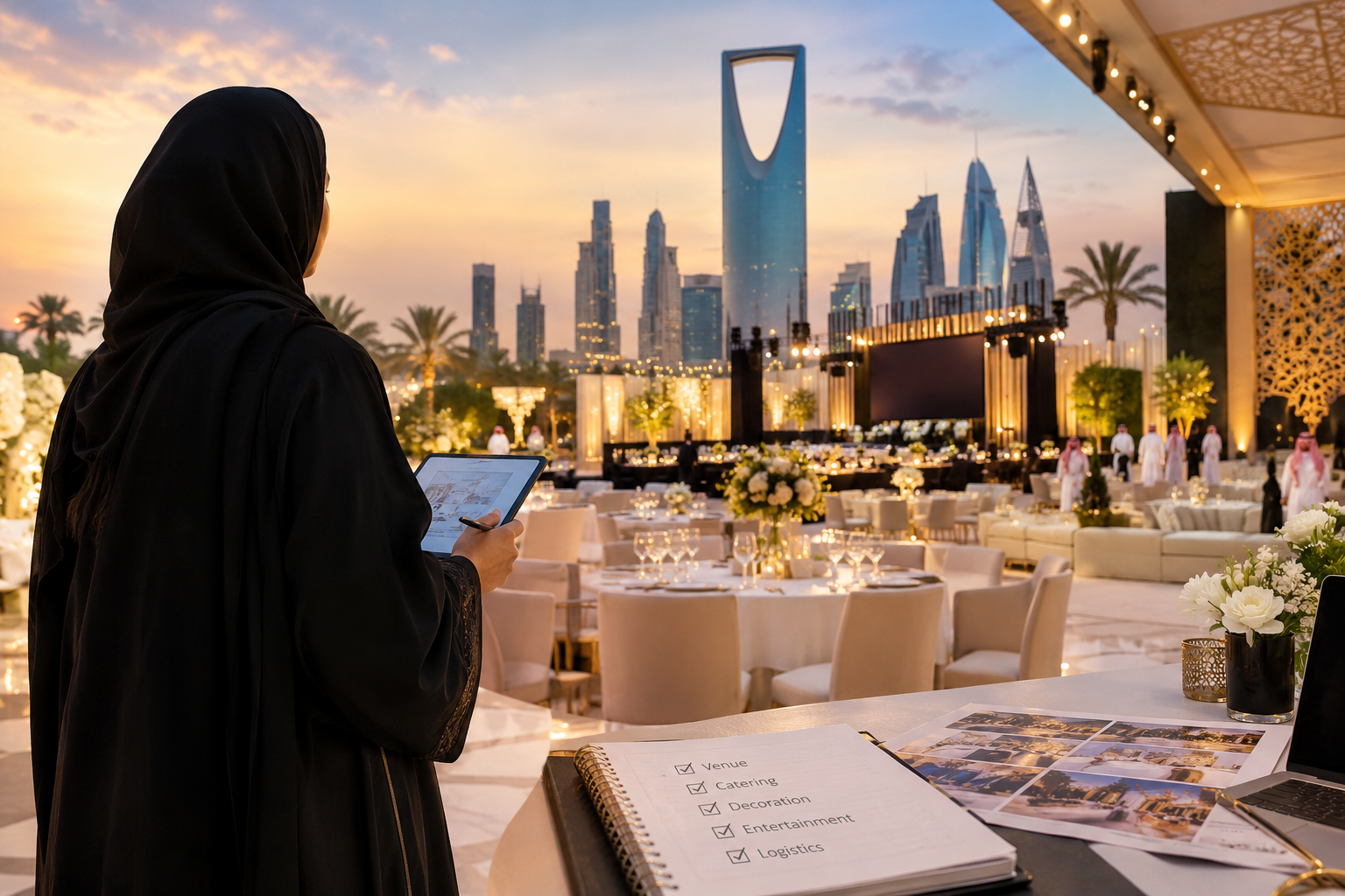 Best event management company in Saudi Arabia planning a corporate event