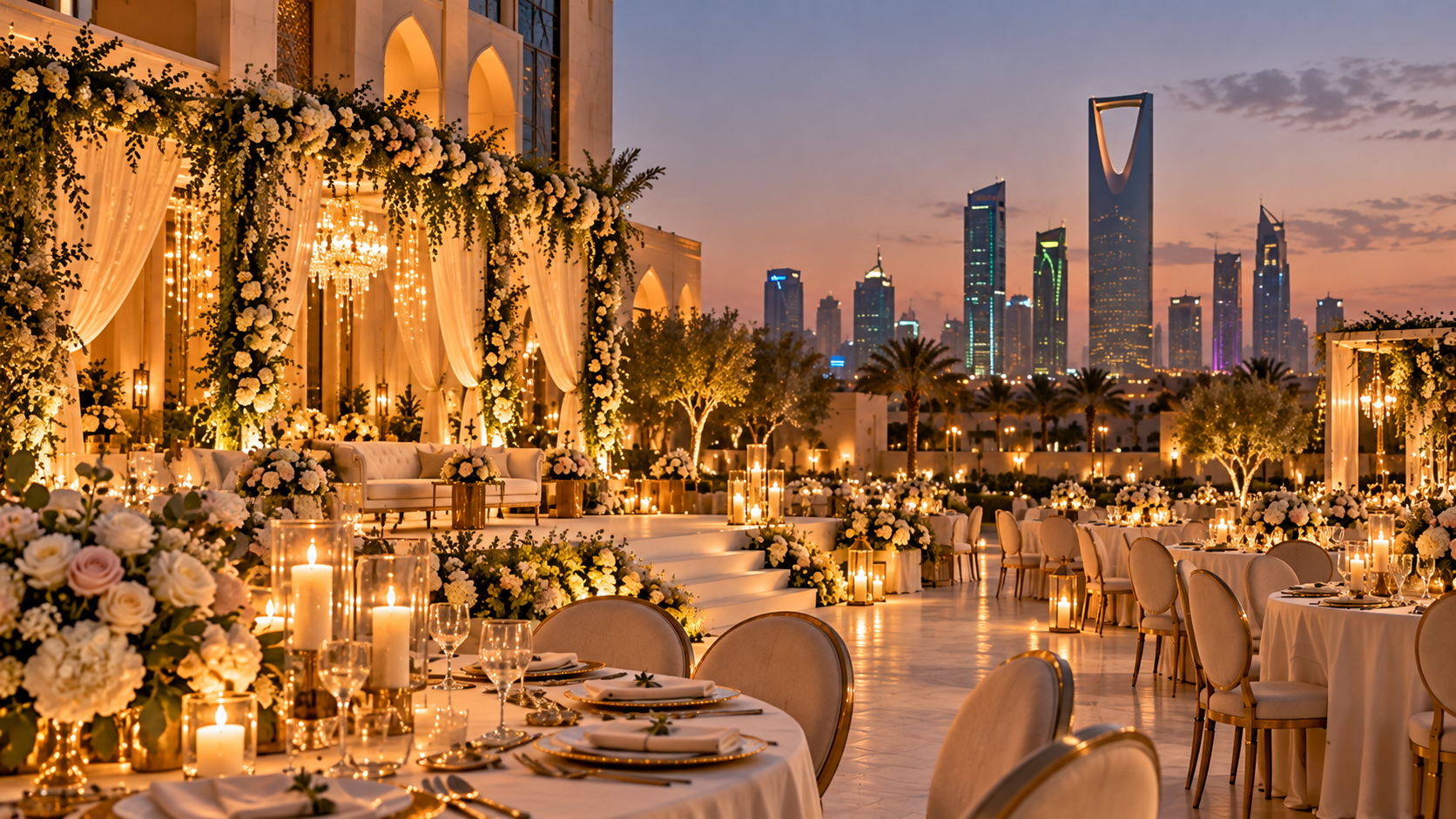 Wedding celebration setup in Riyadh.
